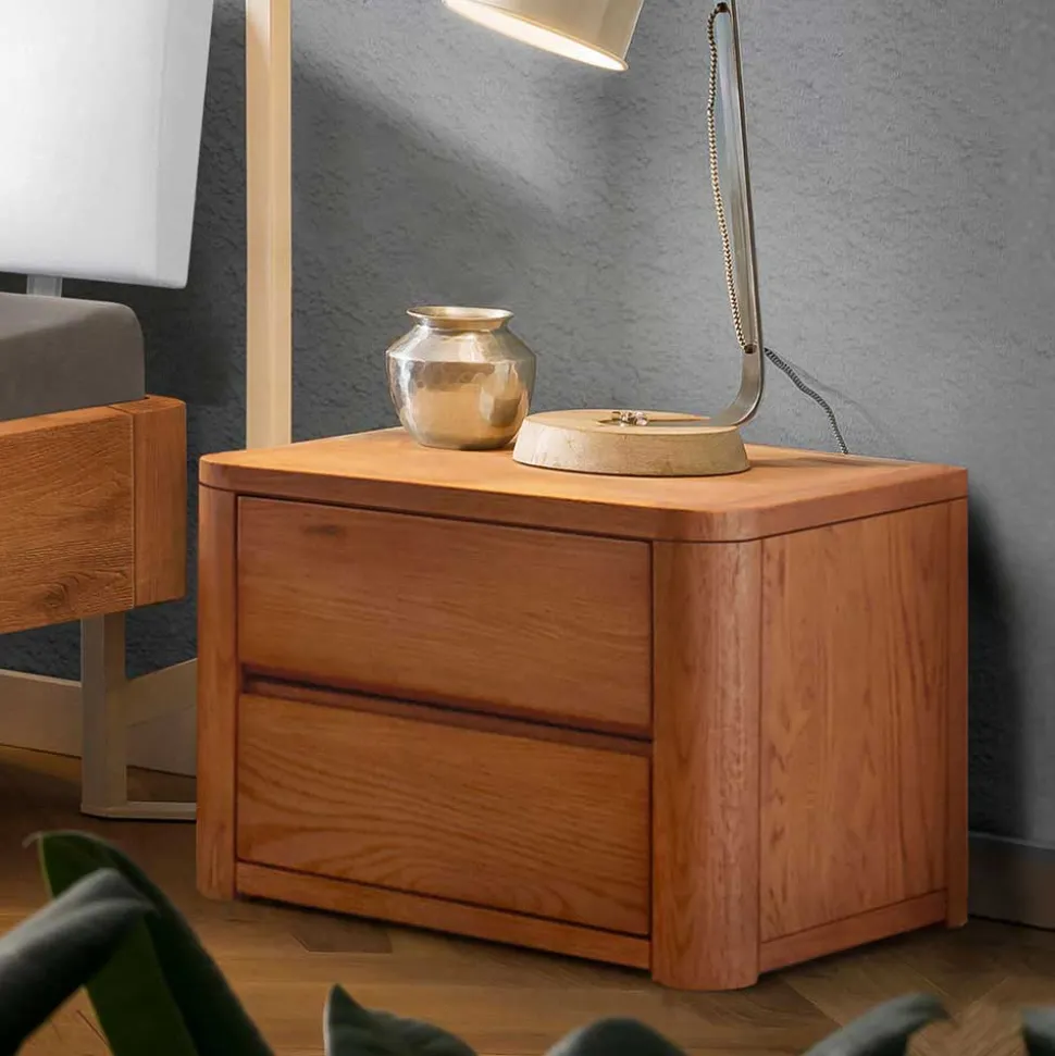 Design Himmelbett in Eiche Natur & Weiß - Risa