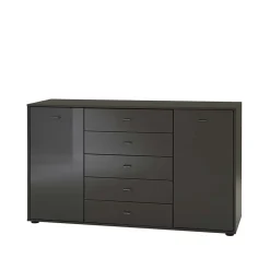 Design Kommode Metallo in Graubraun