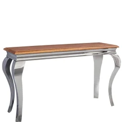 Design Konsolentisch mit glänzendem Metallgestell - Jaglyn