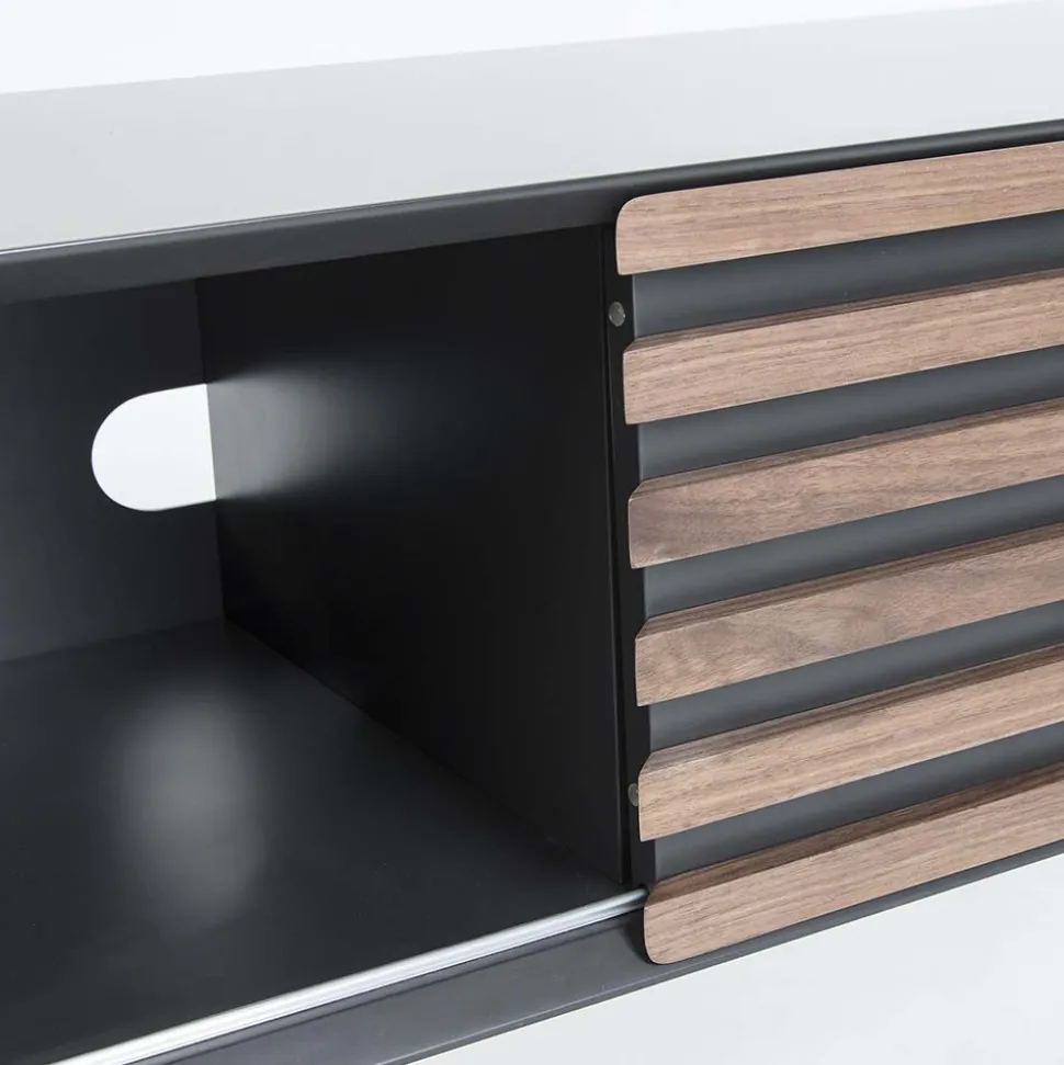 Design Lowboard für Fernseher Trupea in Dunkelgrau