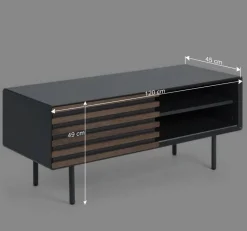 Design Lowboard für Fernseher Trupea in Dunkelgrau