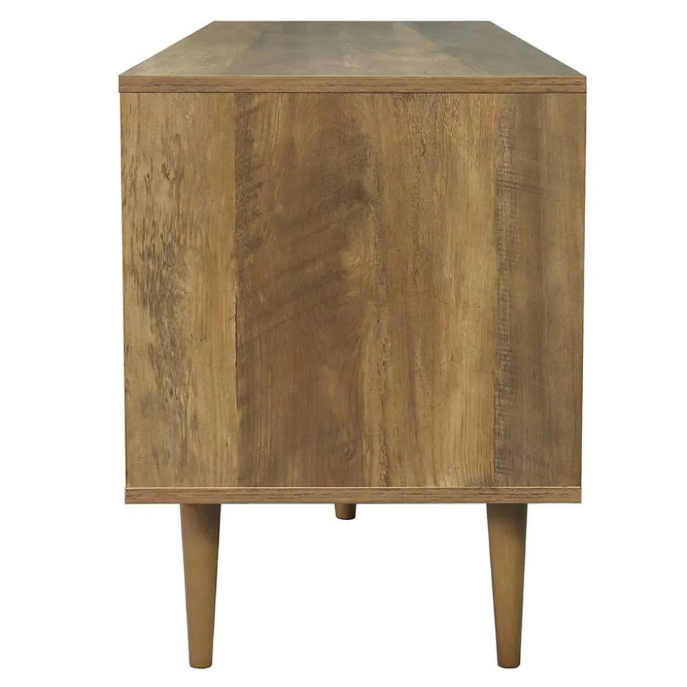 Design Lowboard für TV in Grau & Natur - Ascolano