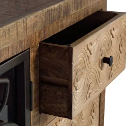 Design Lowboard mit Glas Metalltüren - Everton