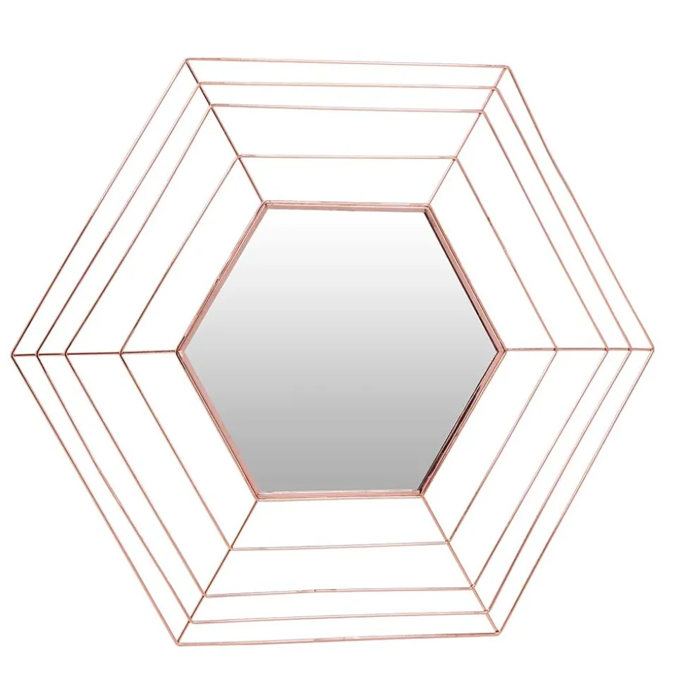 Design Metall Spiegel in Kupferfarben - Monika