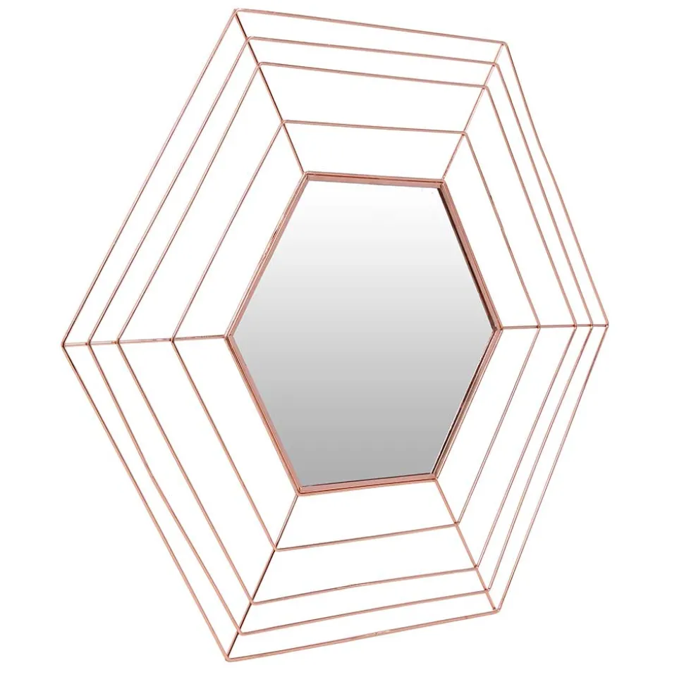 Design Metall Spiegel in Kupferfarben - Monika