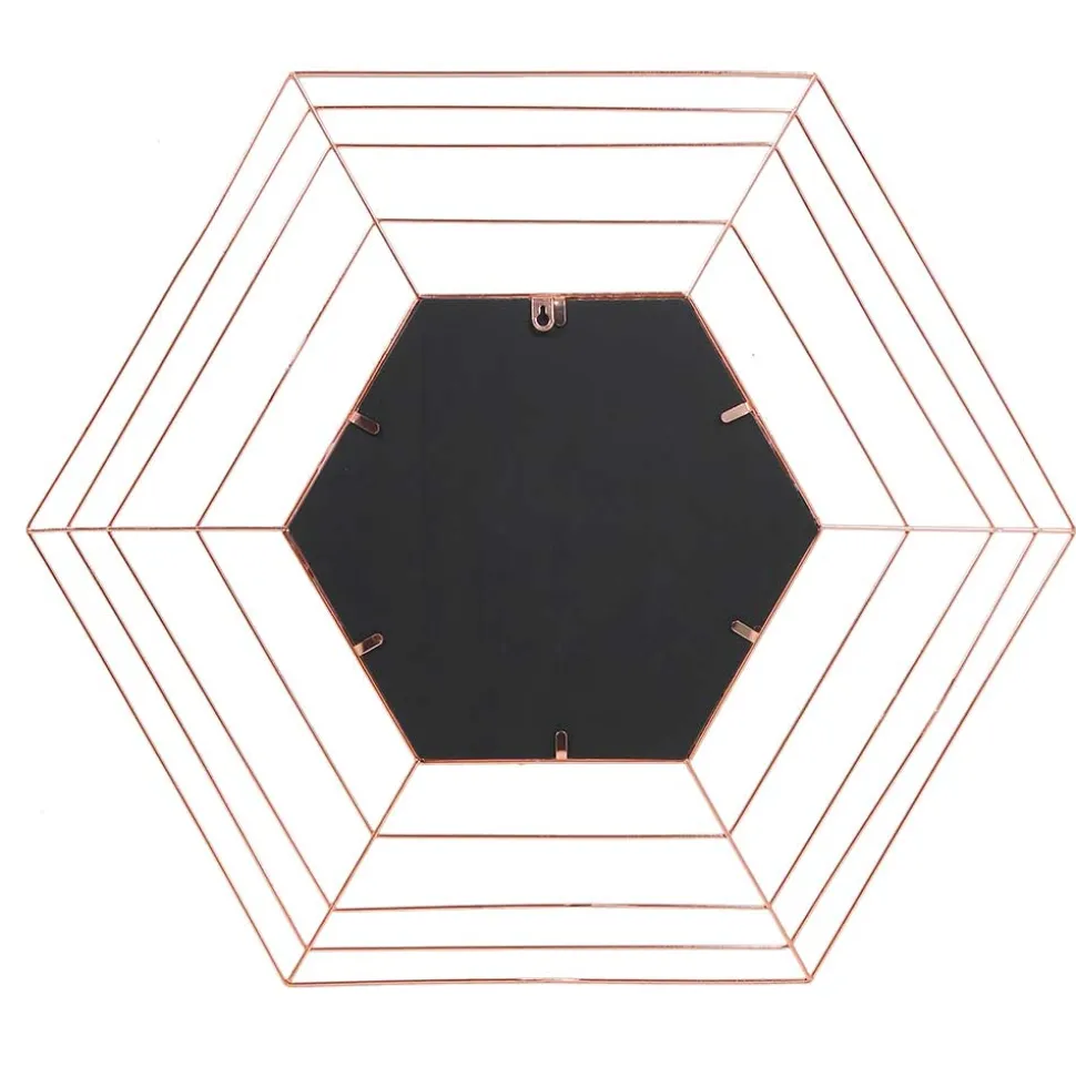 Design Metall Spiegel in Kupferfarben - Monika