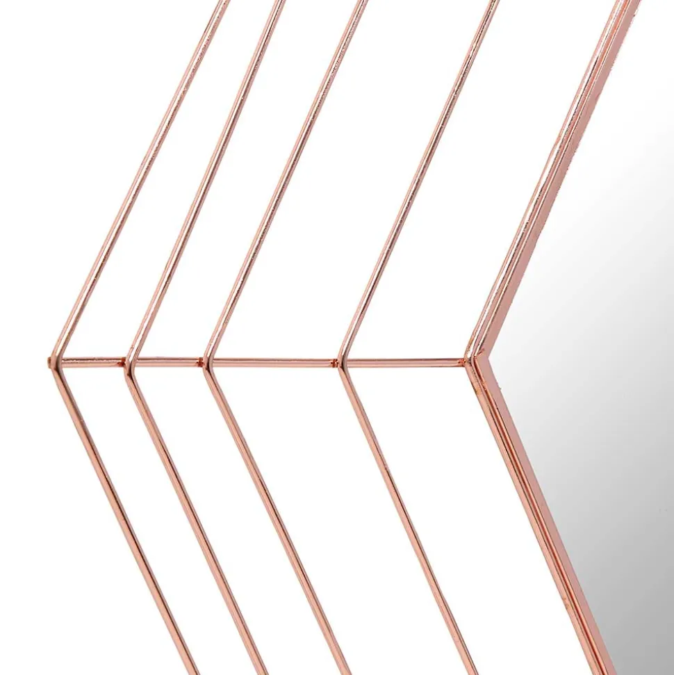 Design Metall Spiegel in Kupferfarben - Monika