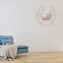 Design Metall Spiegel in Kupferfarben - Monika