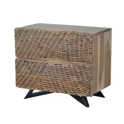 Design Nachtkommode aus Massivholz - Merlan