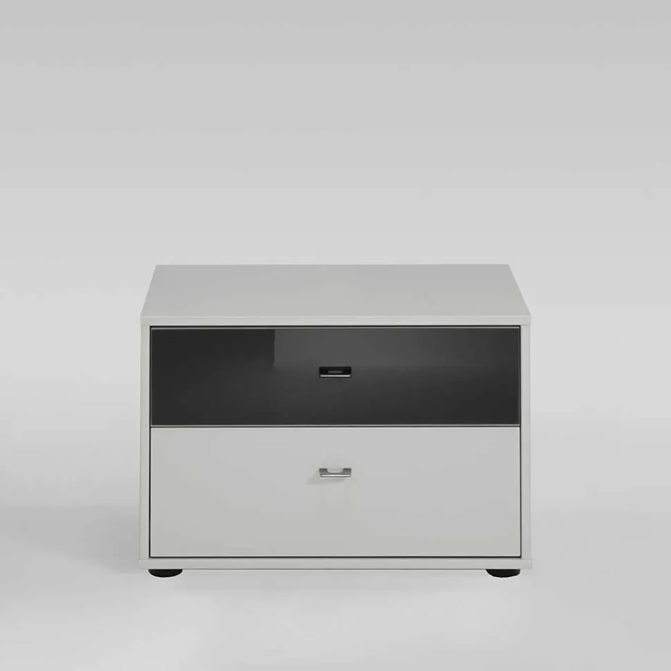 Design Nachtkonsole Slagon in Weiß Schwarz