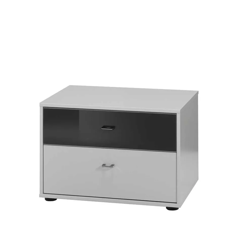 Design Nachtkonsole Slagon in Weiß Schwarz