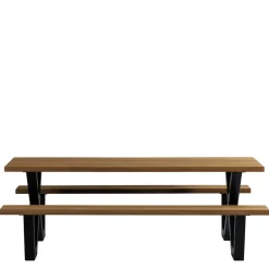 Design Picknick-Tisch aus Abachi Holz Natur - Melinda
