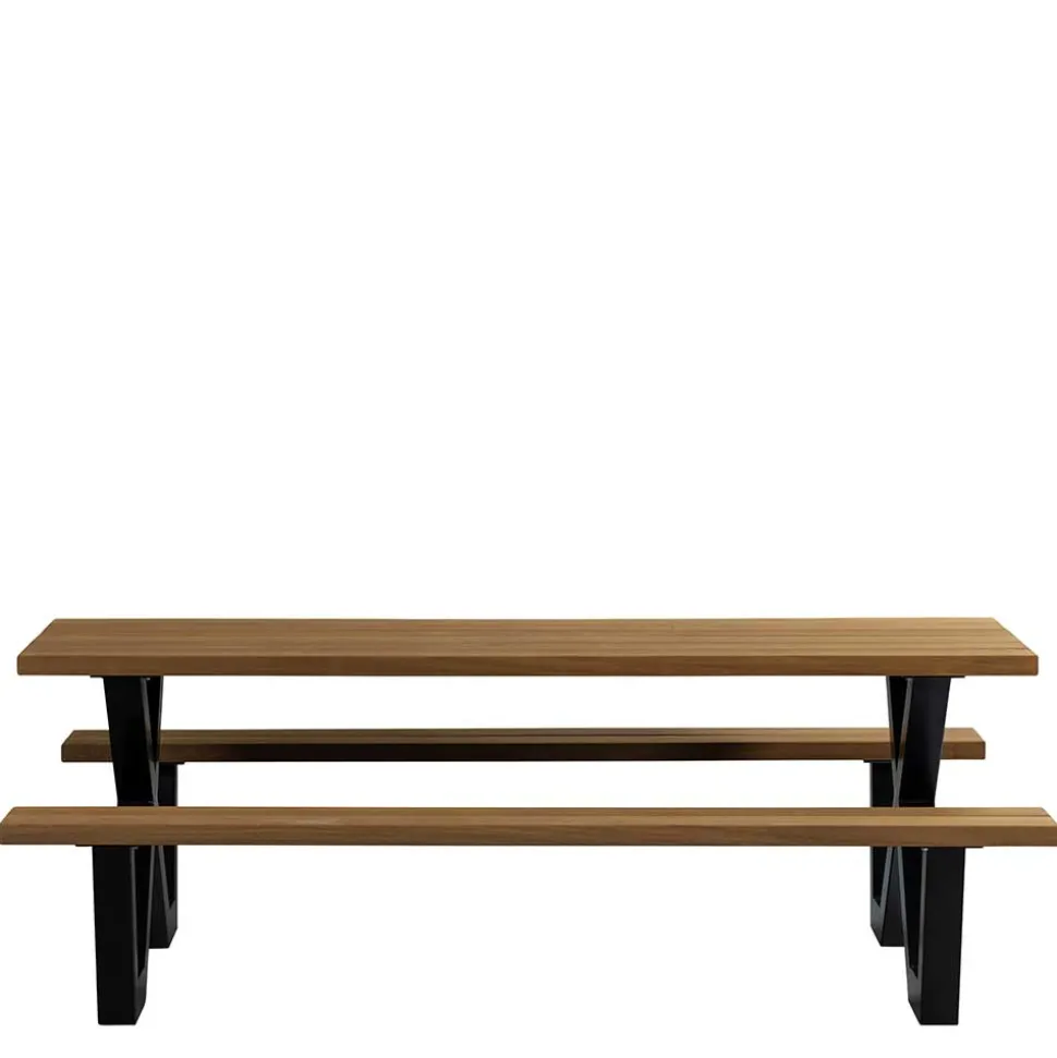 Design Picknick-Tisch aus Abachi Holz Natur - Melinda