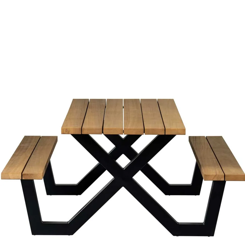 Design Picknick-Tisch aus Abachi Holz Natur - Melinda