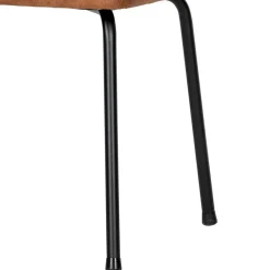 Design Recyclingleder Stuhl in Braun - Kegadamo (2er Set)