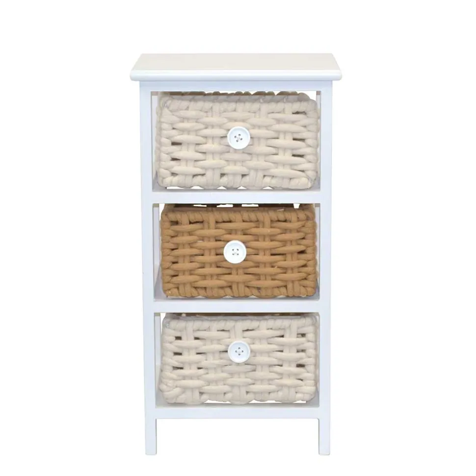 Design Regal mit drei Körben aus Kordel - Formosa