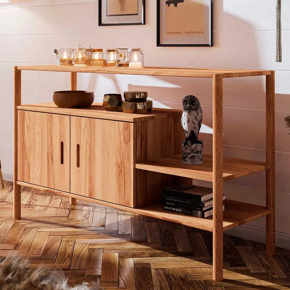 Design Regal mit zwei Fächern & Türen - Indrya