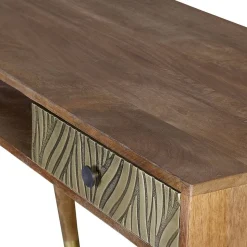 Design Schreibtisch aus Mangoholz und Metall - Filurina