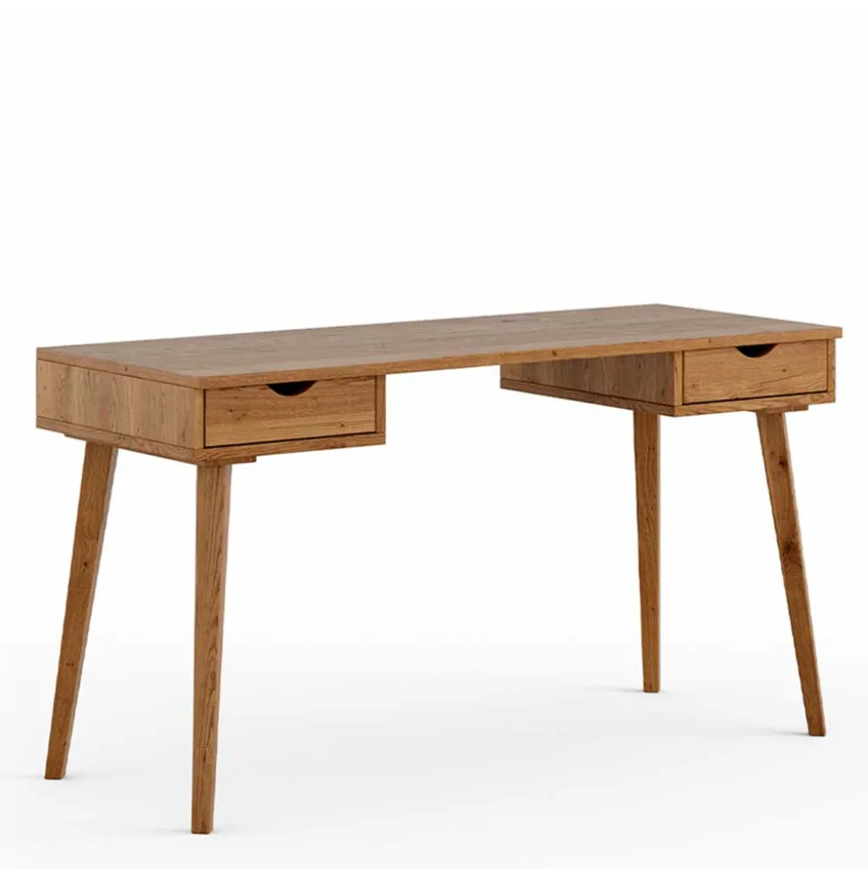 Design Schreibtisch aus Wildeiche Massivholz - Fabijola