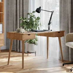 Design Schreibtisch aus Wildeiche Massivholz - Fabijola