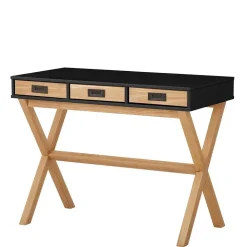Design Schreibtisch in Schwarz und Kiefer Natur - Adios