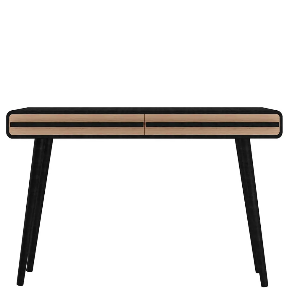 Design Schreibtisch in Schwarz mit Eiche - Diadani