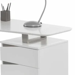 Design Schreibtisch in Weiß 150x67 cm Velino mit 3 Schubladen