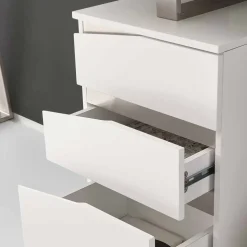 Design Schreibtisch in Weiß 150x67 cm Velino mit 3 Schubladen