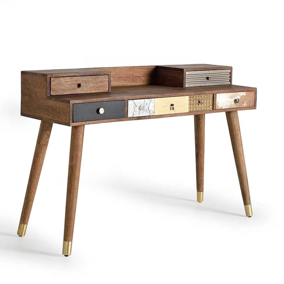 Design Schreibtisch mit fünf Schubladen - Fina