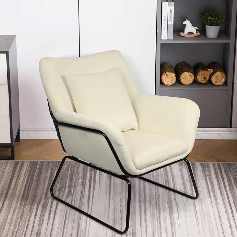 Design Sessel in Beige & Schwarz - Culagan