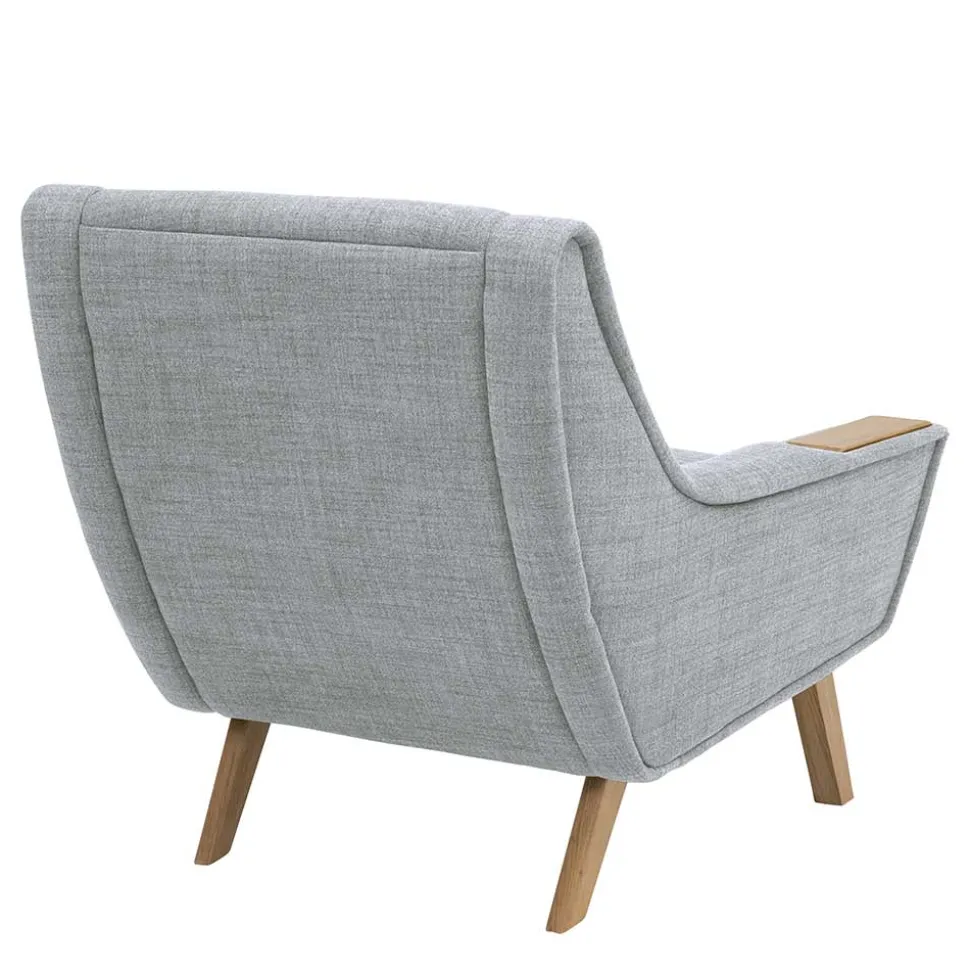 Design Sessel in Hellgrau - Crutina