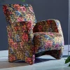 Design Sessel mit Blumen Stoff bunt - Blumea