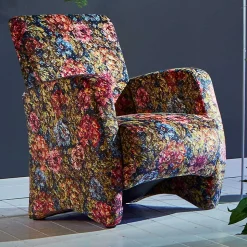Design Sessel mit Blumen Stoff bunt - Blumea
