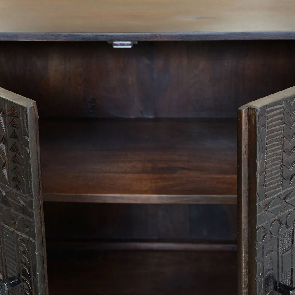 Design Sideboard in Walnuss Braun - Solu