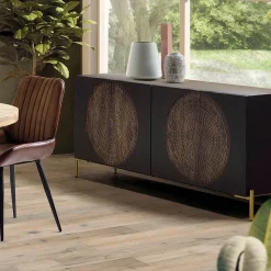 Design Sideboard mit Mandala Schnitzerei - Synessa