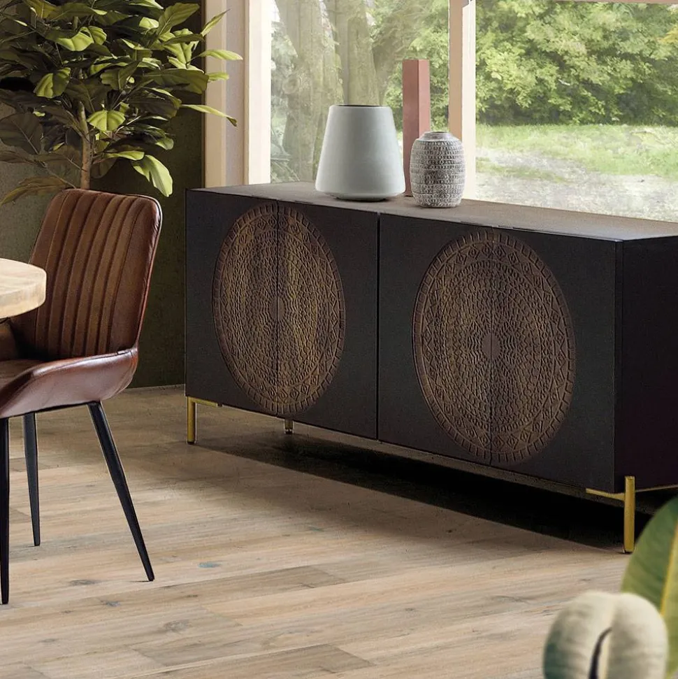Design Sideboard mit Mandala Schnitzerei - Synessa