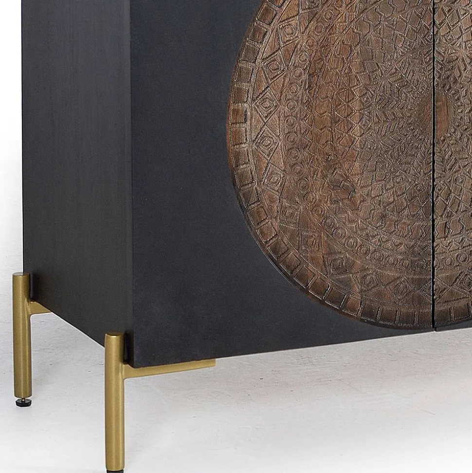 Design Sideboard mit Mandala Schnitzerei - Synessa