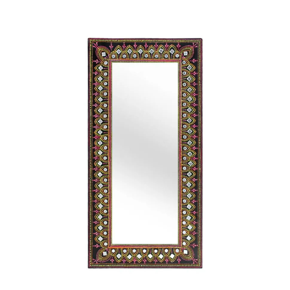 Design Spiegel mit handbemaltem Rahmen - Noro