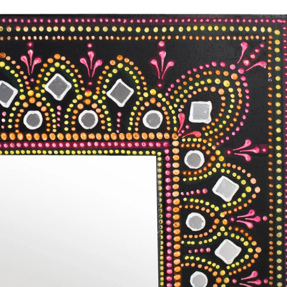 Design Spiegel mit handbemaltem Rahmen - Noro