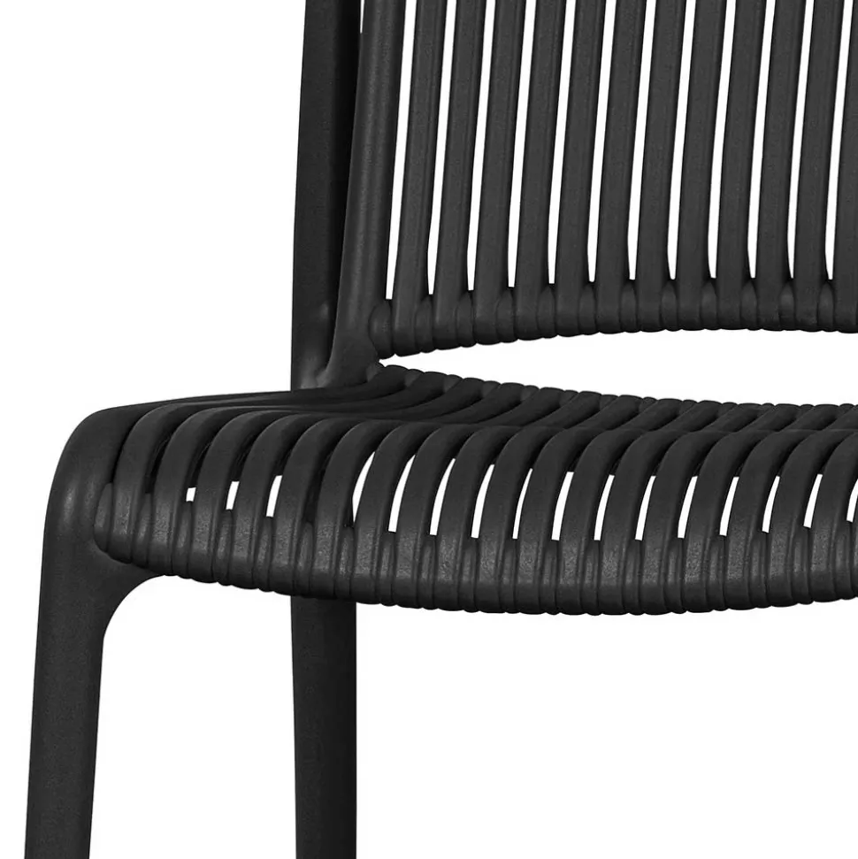 Design Stapelstühle in Schwarz - Live (4er Set)