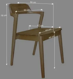 Design Stuhl aus Sungkai Holz - Bottaro