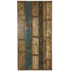 Design Tisch mit bunter Altholzplatte Shabby - Enyi