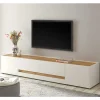 Design TV Board in Weiß & Wildeiche Optik - Nonessia