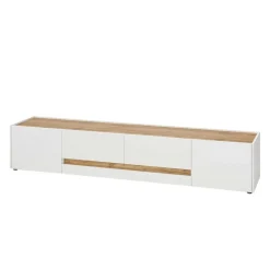 Design TV Board in Weiß & Wildeiche Optik - Nonessia