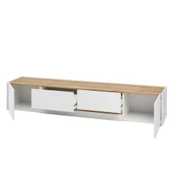 Design TV Board in Weiß & Wildeiche Optik - Nonessia