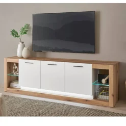 Design TV-Lowboard mit vier offenen Fächern - Adejano