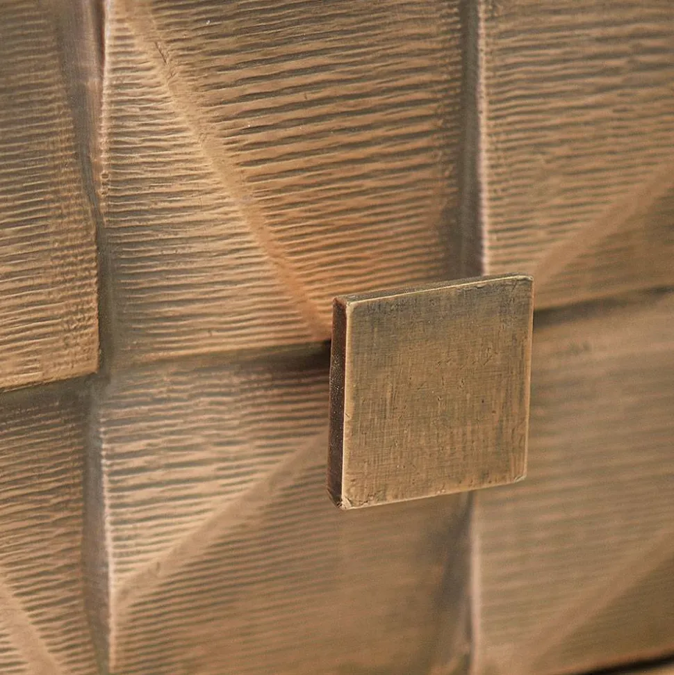 Design Vertiko in Bronze und Mango Natur - Bensez