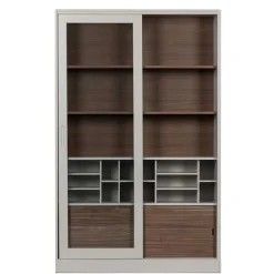 Design Vitrinenschrank mit Glas-Schiebetüren - Cretasa