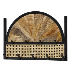 Design Wandgarderobe mit Wiener Geflecht & Holz - Leiria