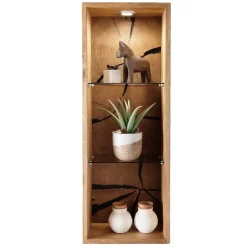 Design Wandregal mit zwei Glasböden - Acapella